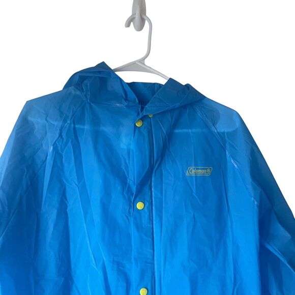Coleman Youth Boys Size L/XL Blue Rain Waterproof Button Up Jacket - Picture 2 of 9